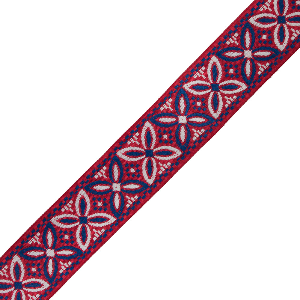 Red, White and Blue German Jacquard Ribbon - 2