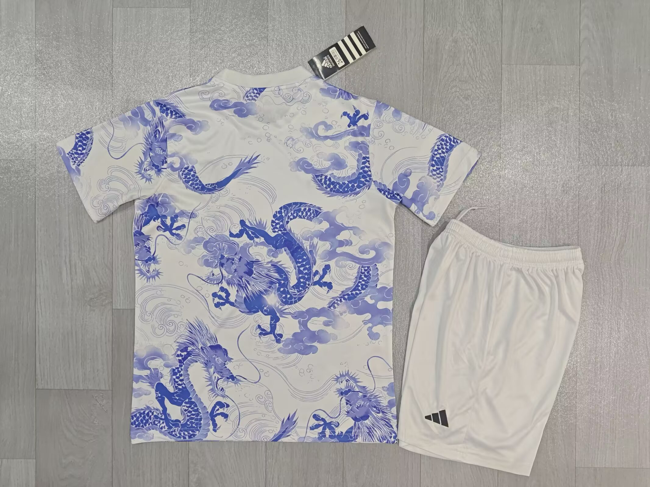 2025/2026 Real Madrid Chinese dragon blue and white Football Jersey 1:1 Thai quality Kids Size