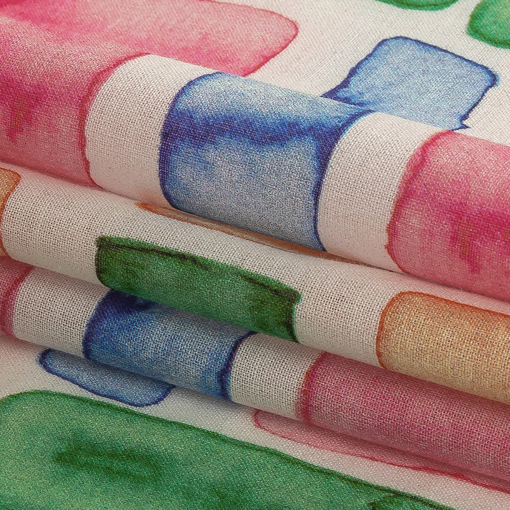 Cotton Voile - Rainbow Watercolor Plaid - Jujube Jubilee Print - Mood Exclusive Sugar Collection - Joann Fabrics