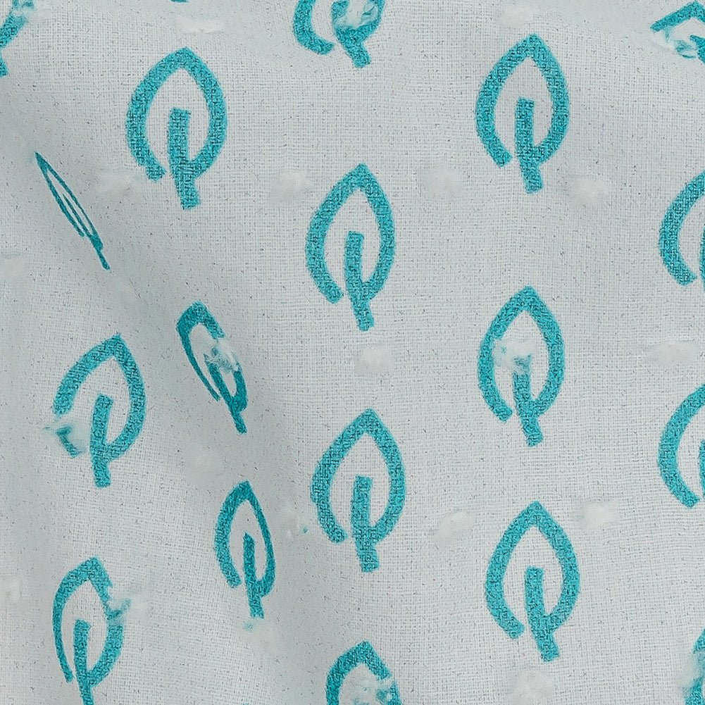 Mood Exclusive Sapphire Blue Metaphysical Fronds Swiss Dot - Joann Fabrics