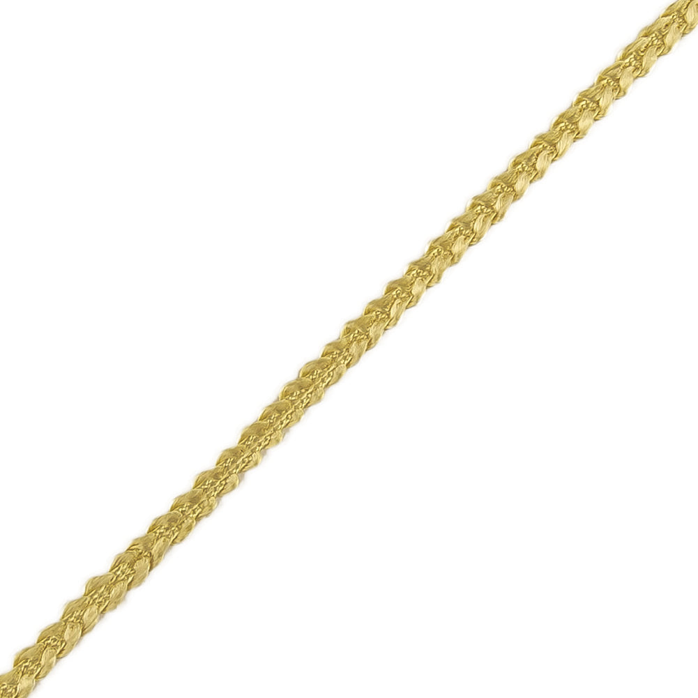 Yellow Cotton Blend Braided Trim - 0.1875