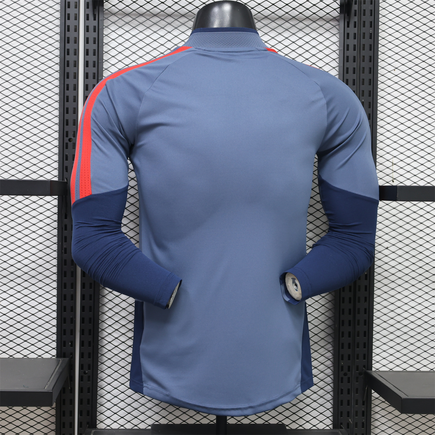 Bayern Munich 26-27 Grey Blue Long Sleeves Training Jersey - Player Version - UnitedFutballJersey
