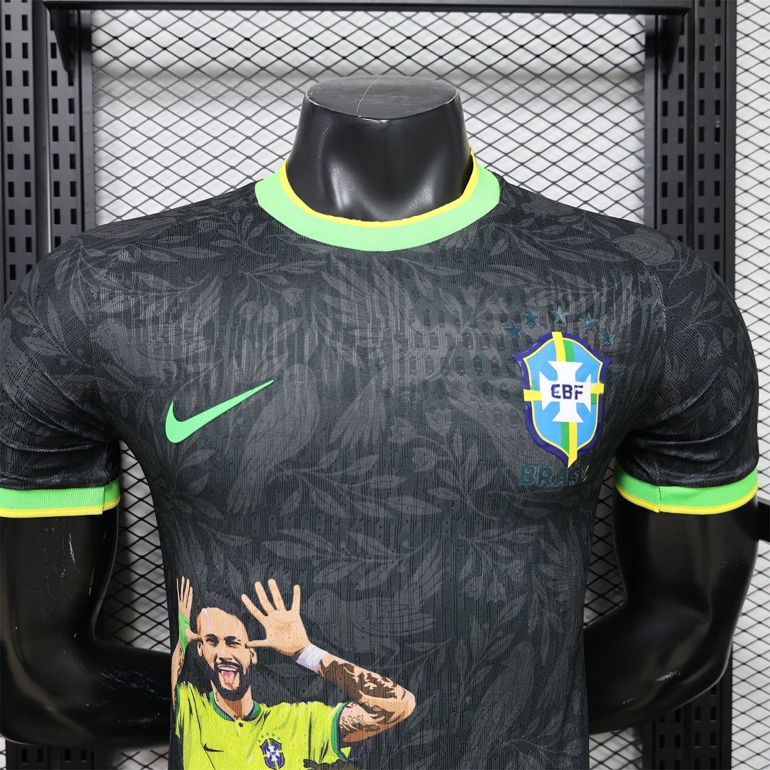 Brazil 2026 Black With Green Trim Brazilian Football Players Special Edition Jersey - Player Version - UnitedFutballJersey