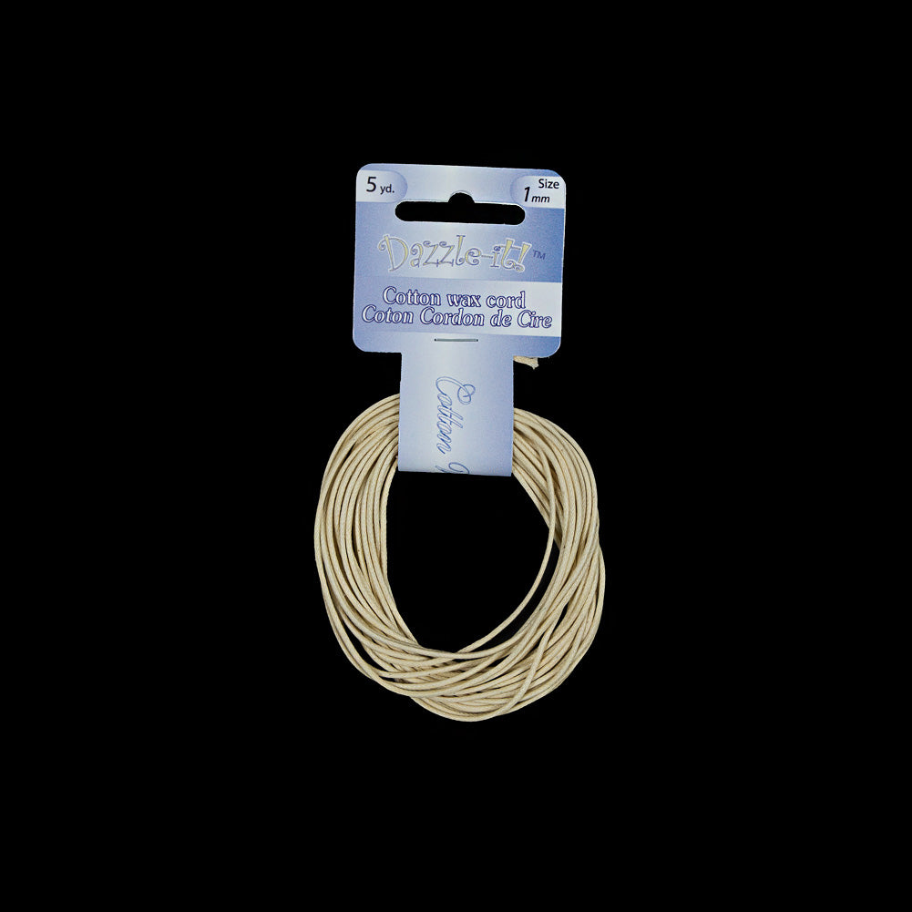 Dazzle-It Ivory Cotton Wax Cord - 1mm - Joann Fabrics