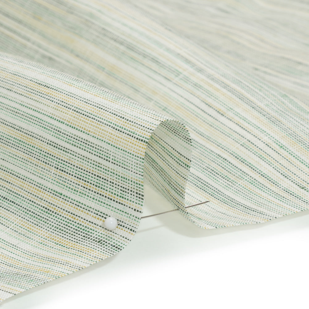 Medium Weight Linen Woven - Kelly and Olive Green Striations - Joann Fabrics