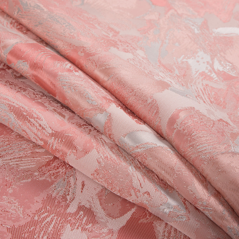 Metallic Silver/Pink Abstract Jacquard/Brocade - Joann Fabrics