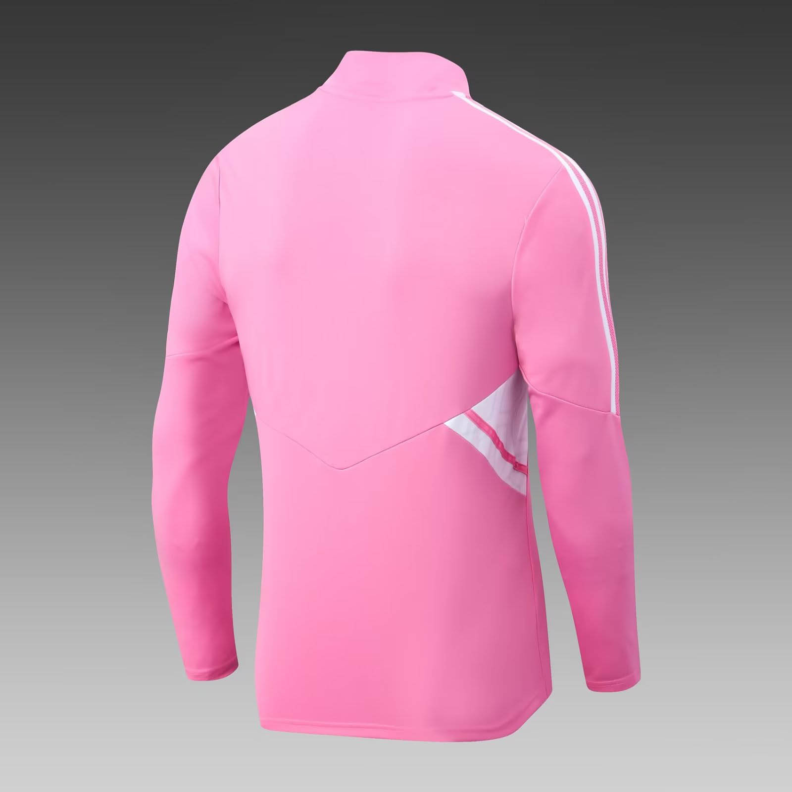 2022/2023 Lyonnais Half-Pull Training Suit Pink Football Shirt Set
