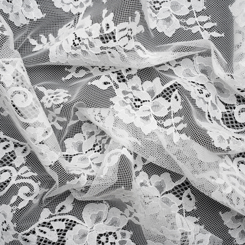 Re-Embroidered Lace - White Flowers and Leaves - Joann Fabrics