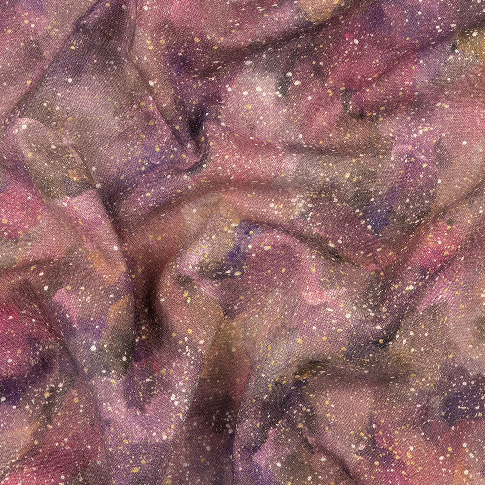 Linen and Rayon Woven - Pink, Purple and White Abstract - Hope Spotted Print - Mood Exclusive Wisteria Collection - Joann Fabrics