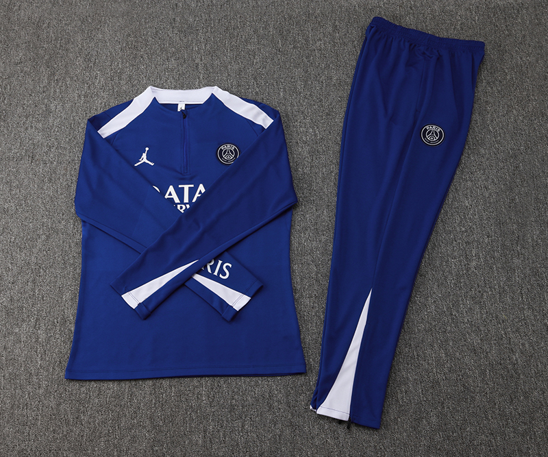 2025/2026 Psg Paris Saint-Germain Half-Pull Training Suit Blue Set