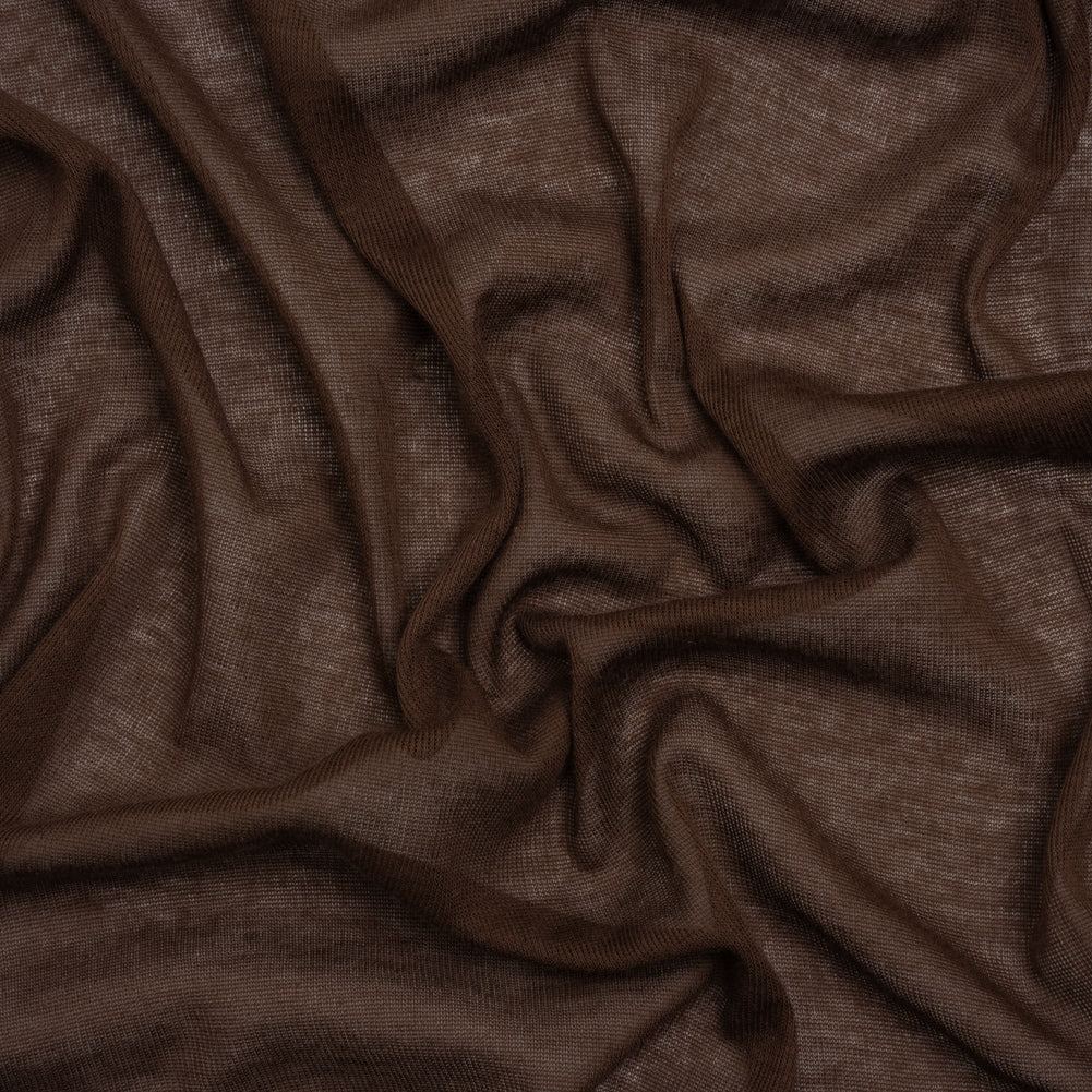 Featherweight Cotton Interlock Knit - Dark Brown - Designer Deadstock - Joann Fabrics