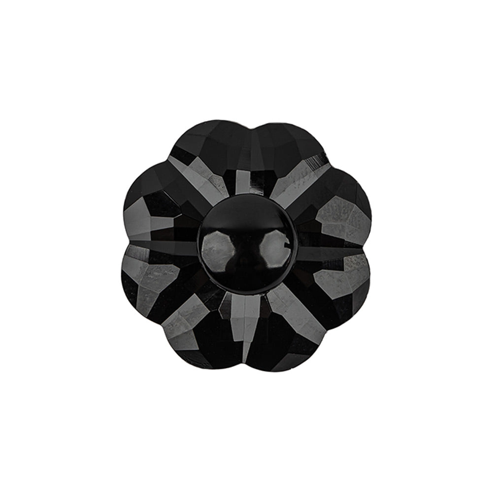 Italian Black Faceted Shank Back Flower Button - 36L/23mm - Joann Fabrics