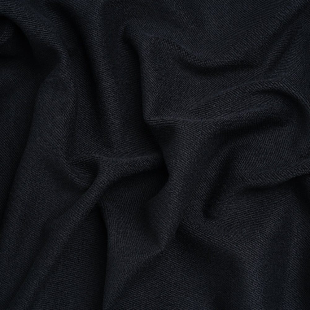Stretch Cotton and Nylon Twill French Terry Knit - Black and Midnight - Joann Fabrics