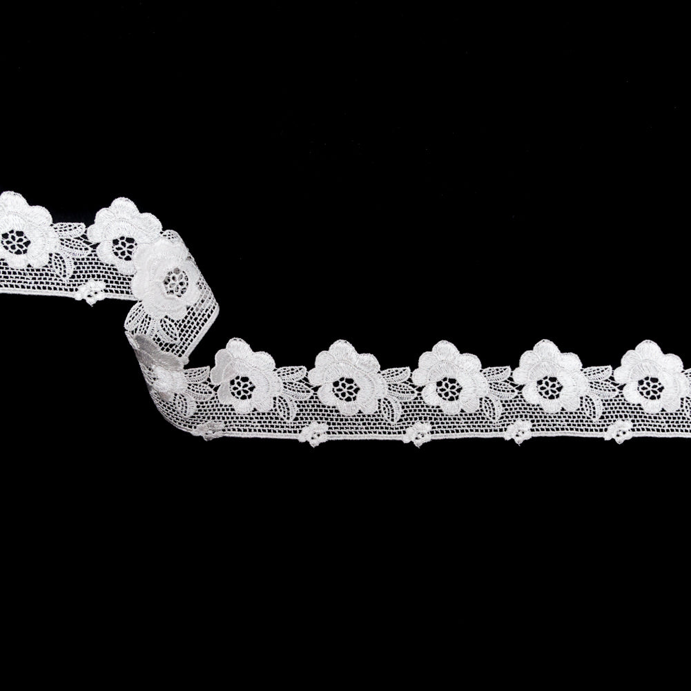European Off-White Floral Venise Lace Trim - 2.25