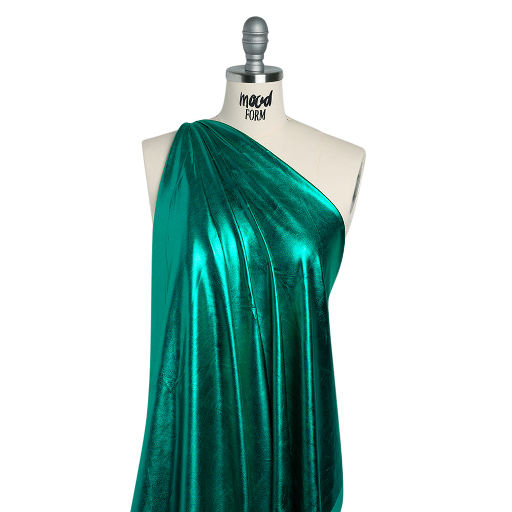 Yaya Han Metallic Foiled Stretch Spandex Polyester Jersey - Emerald Green - Cosplay Collection - Joann Fabrics