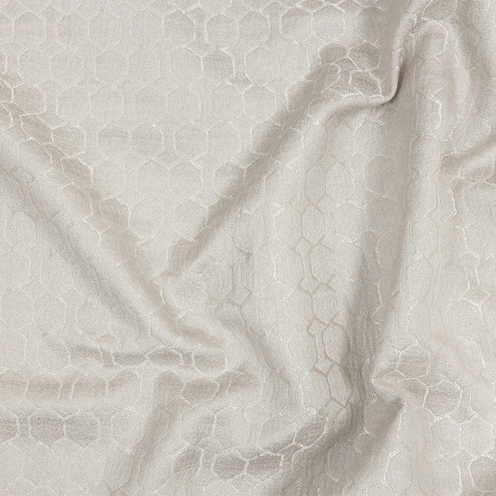 Polyester Jacquard - Oyster Honeycombs - British Imported - Joann Fabrics