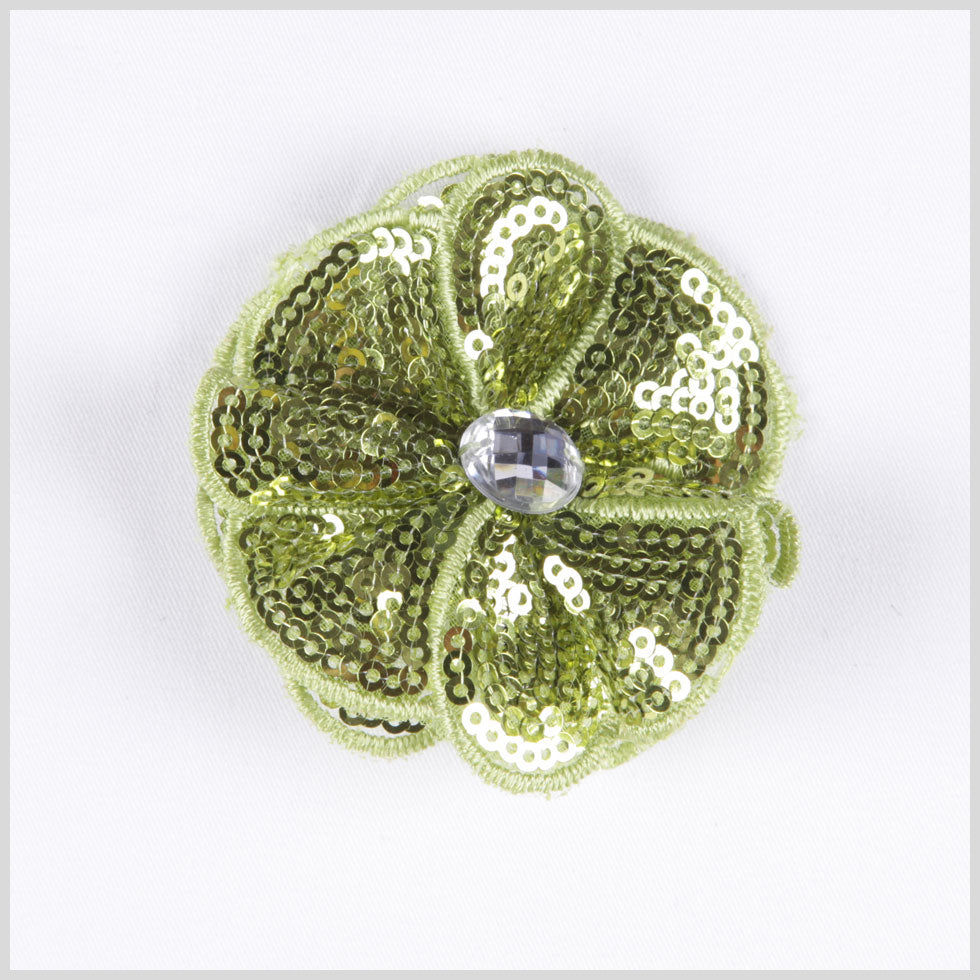 Lime Sequin Flower Brooch - Joann Fabrics