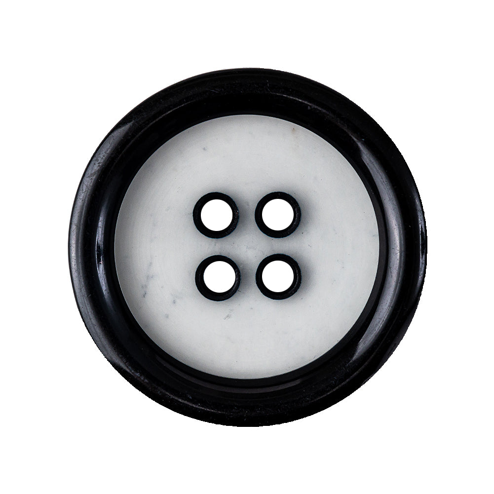 Black and Translucent Rounded Rim 4-Hole Plastic Button - 44L/28mm - Joann Fabrics