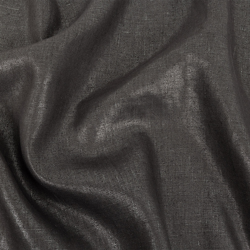 Medium Weight Linen Woven with Metallic Foiling - Smoke Gray and Silver - Bianca Collection - Joann Fabrics