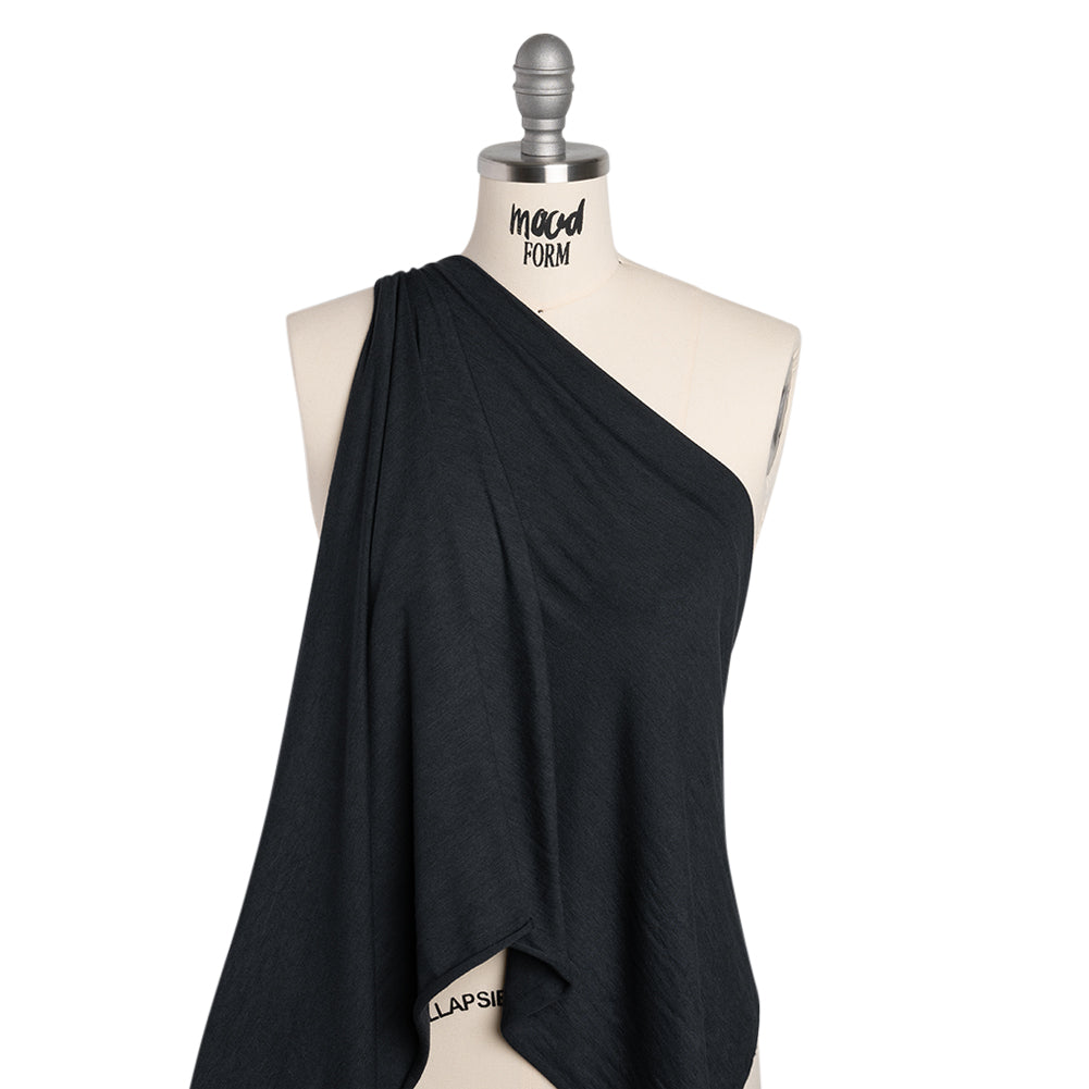 Stretch Rayon Jersey - Heathered Navy - Deadstock - Joann Fabrics