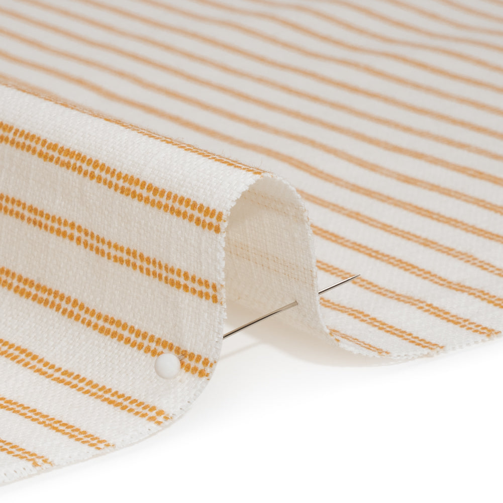 Slubbed Cotton Canvas Print - Dijon Candy Striped - British Imported - Joann Fabrics