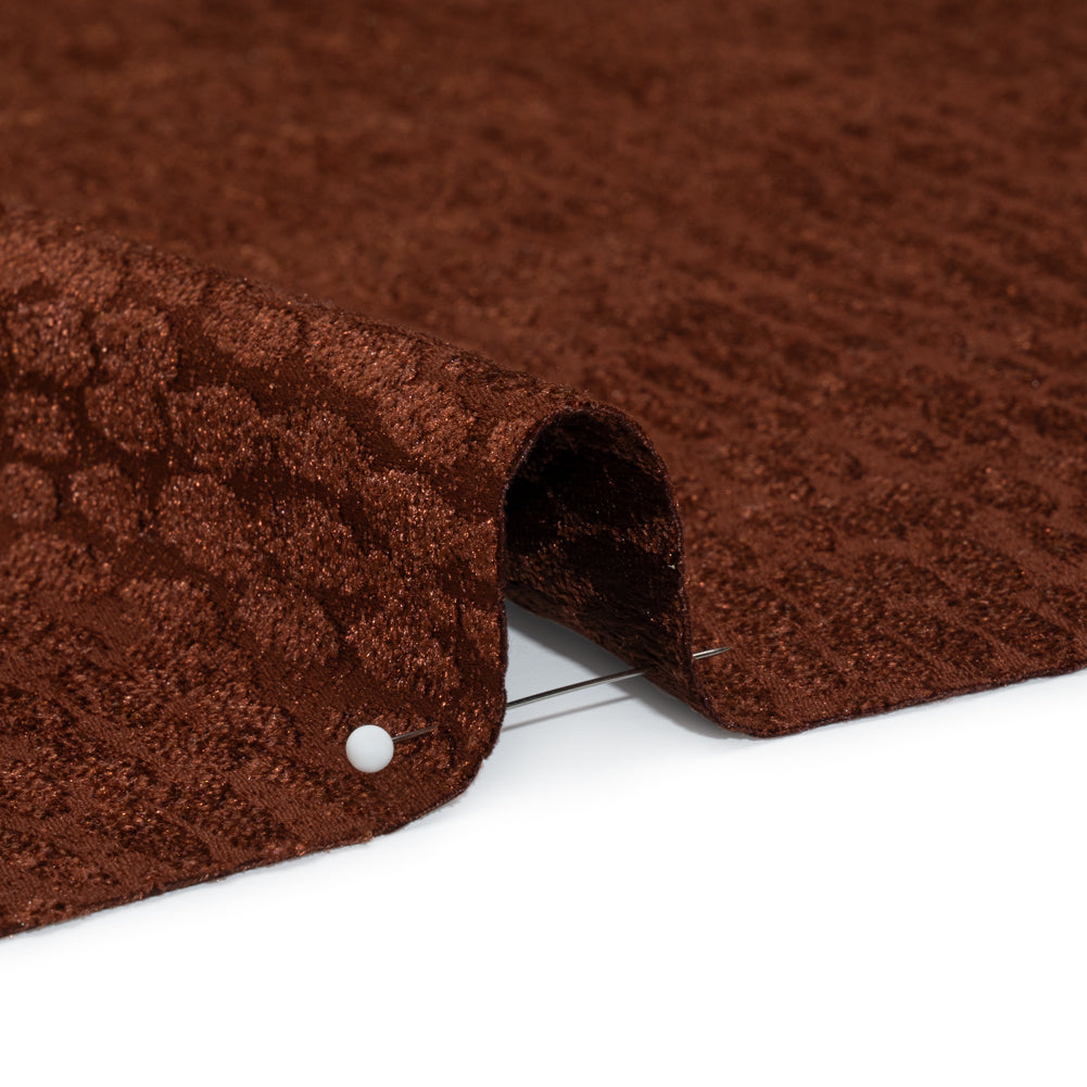 Rows of Spots Recycled Polyester Chenille Drapery Jacquard - Paprika - British Imported - Joann Fabrics