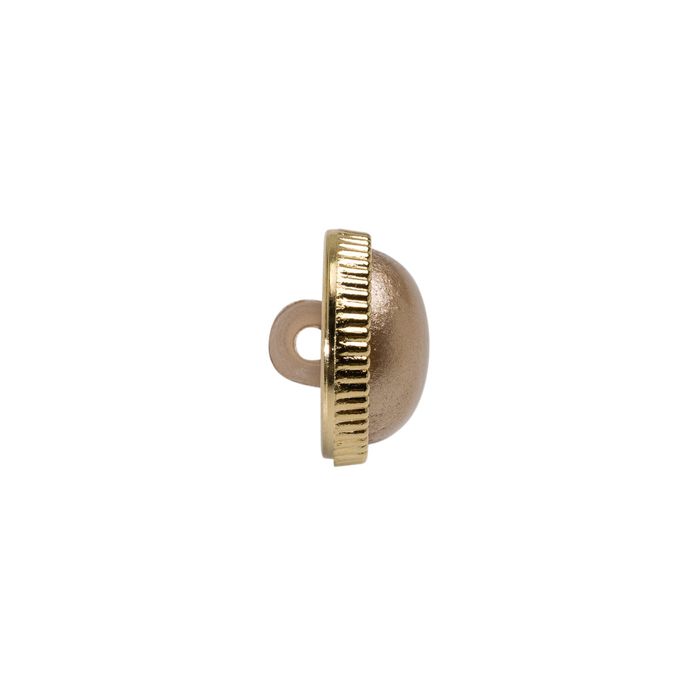 Italian Brown and Gold Edged Shank Back Button - 20L/12.5mm - Joann Fabrics