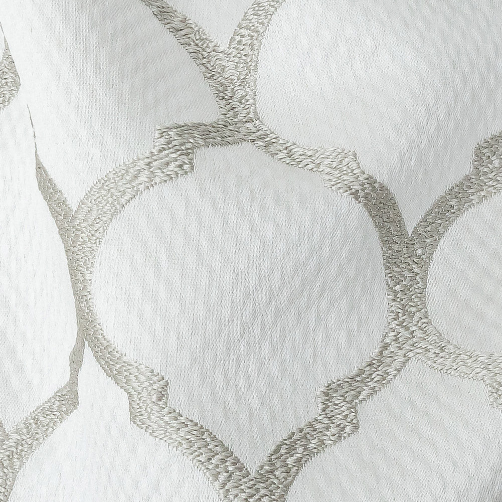 Satin-Faced Jacquard - Platinum Moroccan Quatrefoil - British Imported - Joann Fabrics
