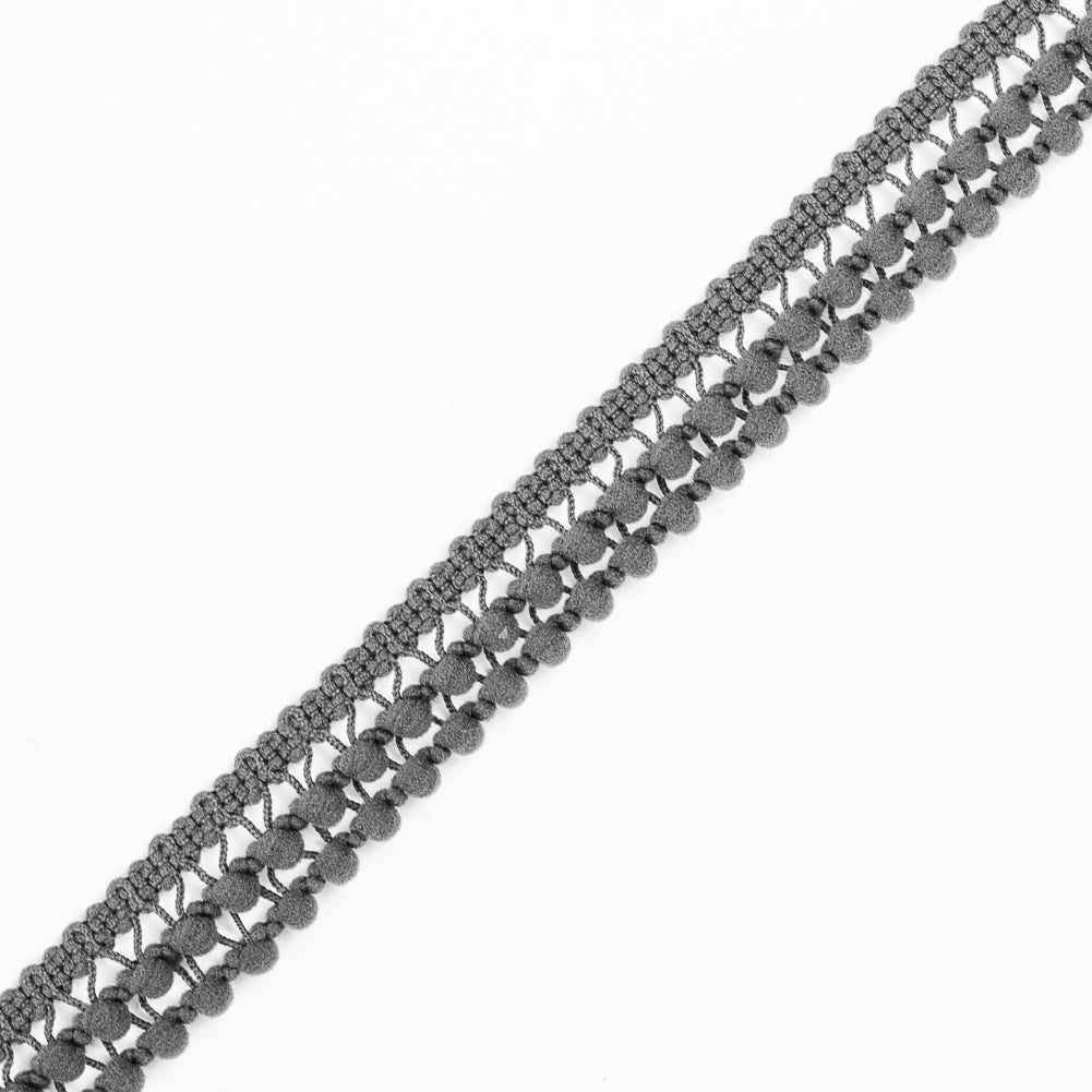 European Dark Silver Two Row Mini Pom Pom Trim - Joann Fabrics
