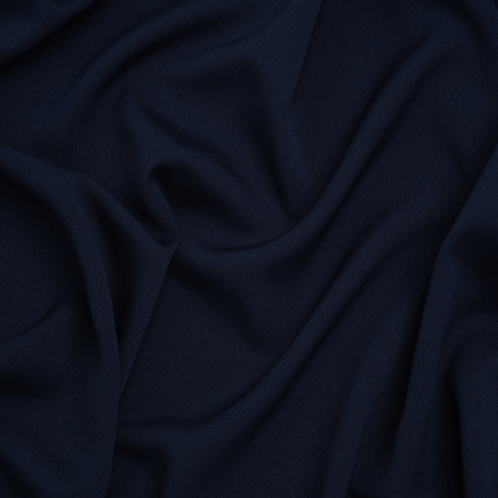 Polyester Crepe de Chine - Navy Blue - Designer Deadstock - Joann Fabrics