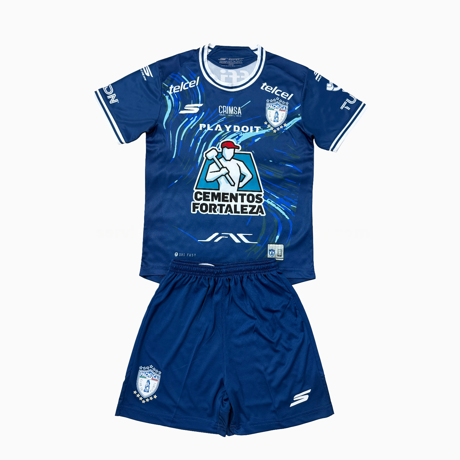 Pachuca 25-26 Away Blue Men's Adult Jersey Set - Fans Version - UnitedFutballJersey