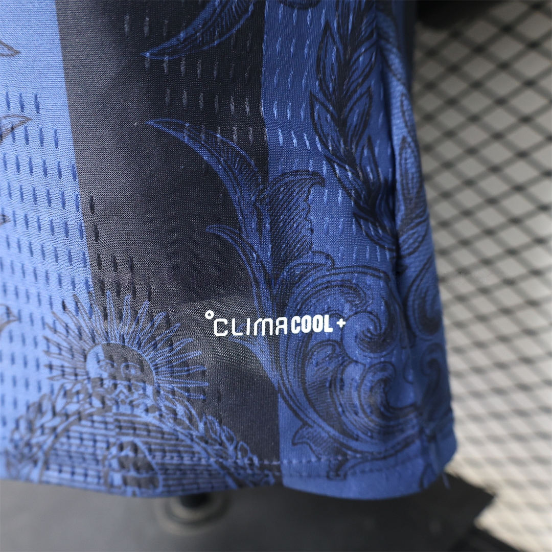 Argentina 2026 Dark Blue And Black Pattern Sun Special Edition Jersey - Player Version - UnitedFutballJersey