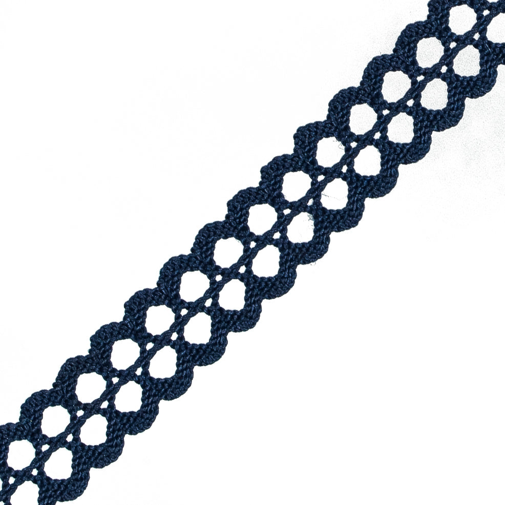 Navy European Crochet Trim - 0.75