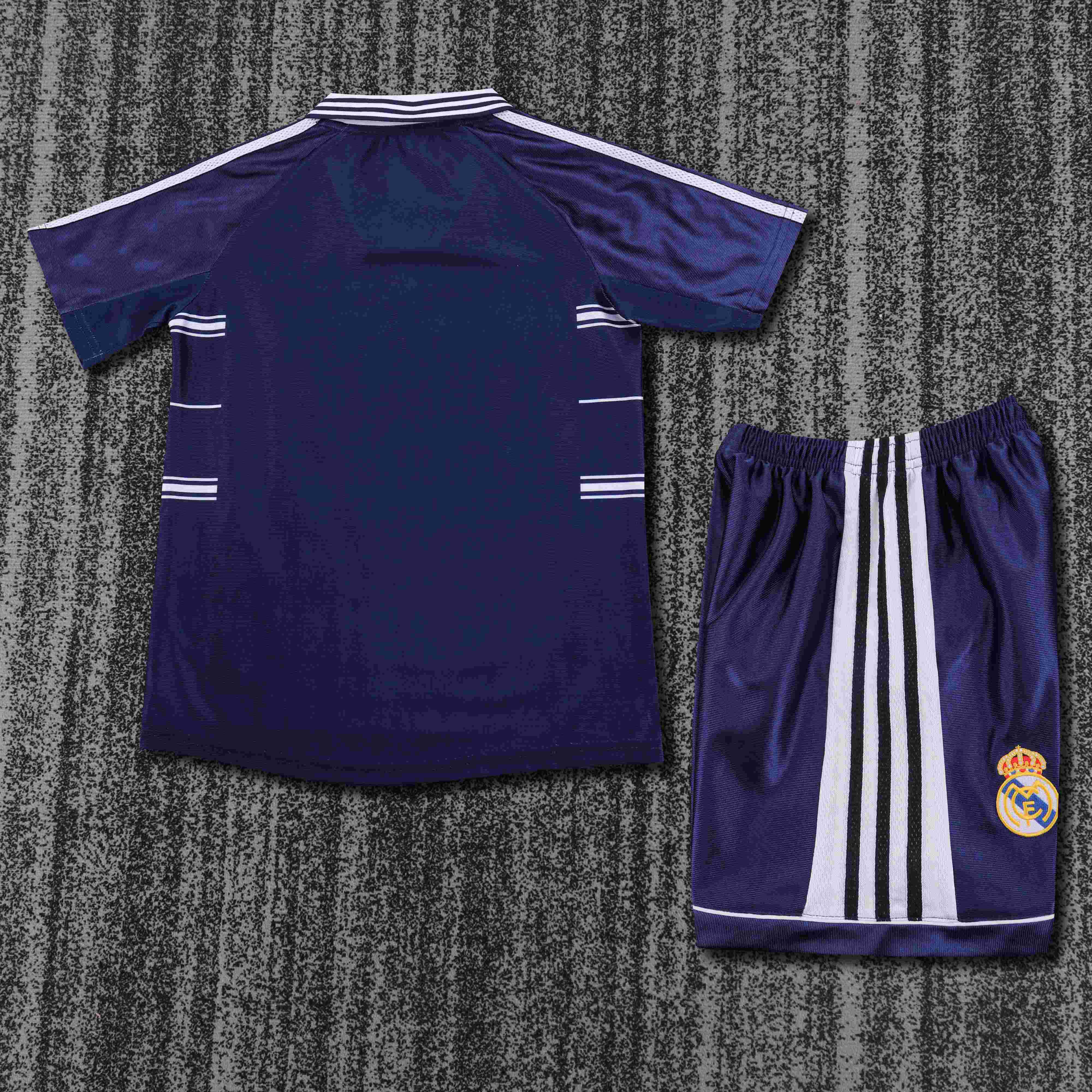 1998-1999 Retro Real Madrid Away Football Shirt 1:1 Thai Quality Kids Size