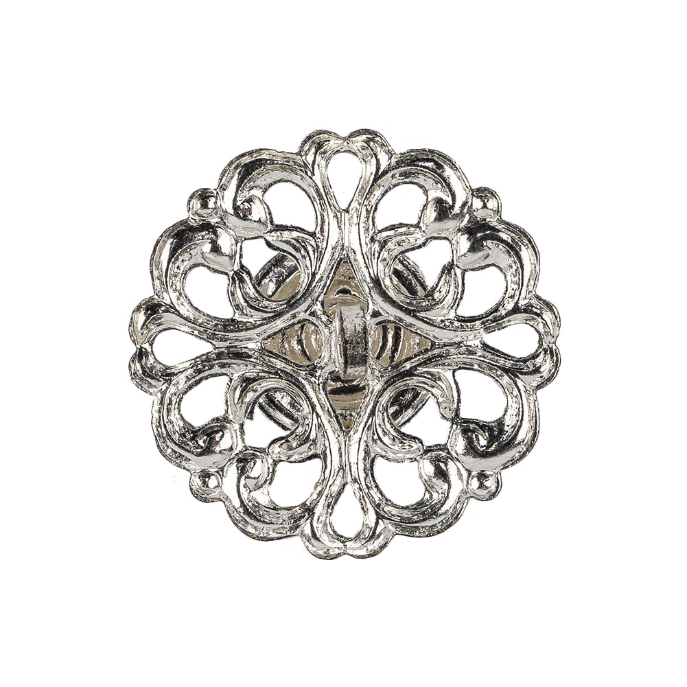 Vintage Swarovski Crystal Rhinestones and Silver Metal Open Framework Shank Button - 40L/25.5mm - Joann Fabrics