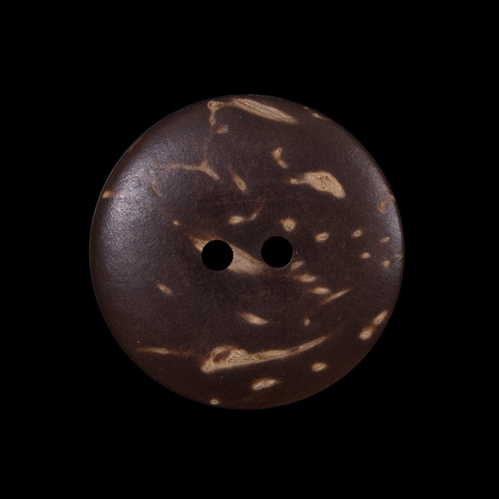 Italian Brown Floral Painted Coconut Button - 40L/25.5mm - Joann Fabrics