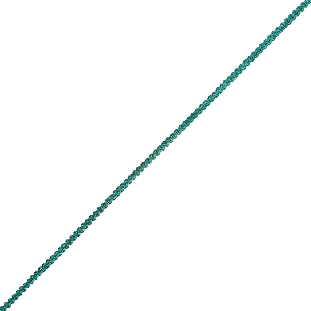 Teal Cotton Blend Braided Trim - 0.1875