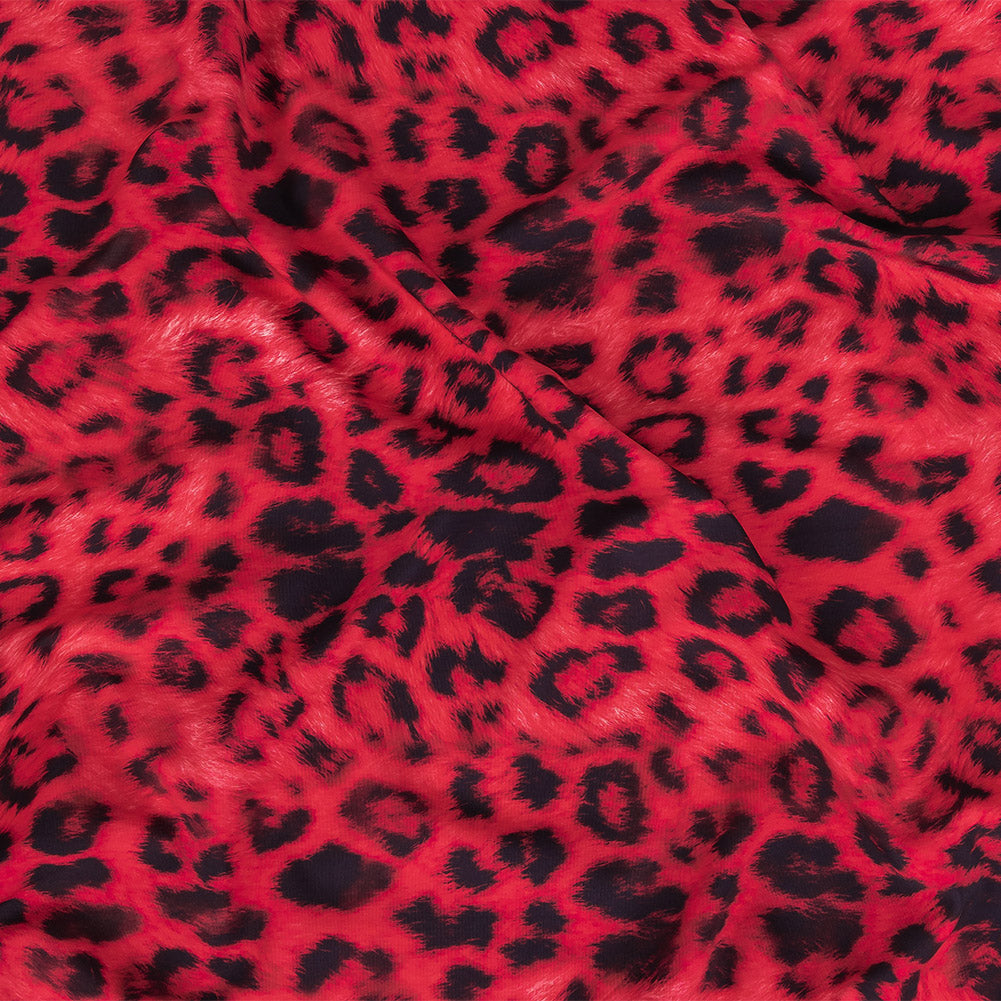 Compression Swimwear Tricot, UV Protective with Aloe Vera Microcapsules - Honeysuckle Cheetah Spots - Caye Collection - Joann Fabrics