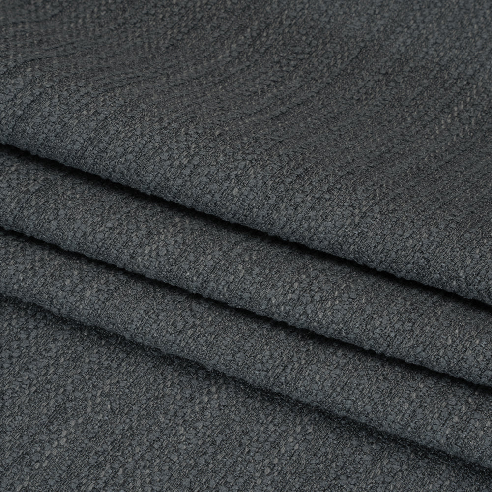 Textured Recycled Polyester Woven - Slate Boucle Stripes - British Imported - Joann Fabrics