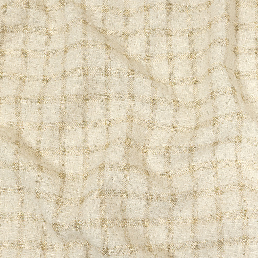 Rainy Day and Metallic Gold Plaid Polyester Boucle - Joann Fabrics