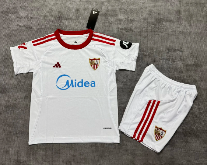 2025/2026 Sevilla Home Football Shirt 1:1 Thai Quality Kids Size