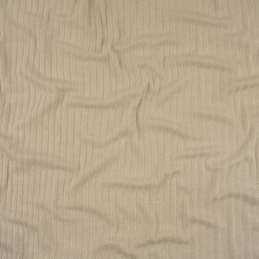 Italian White and Silver Metallic Stretch Rayon 5x3 Rib Knit - Joann Fabrics