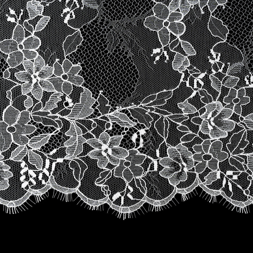 Chantilly Lace with Scalloped Eyelash Edges - 11.5