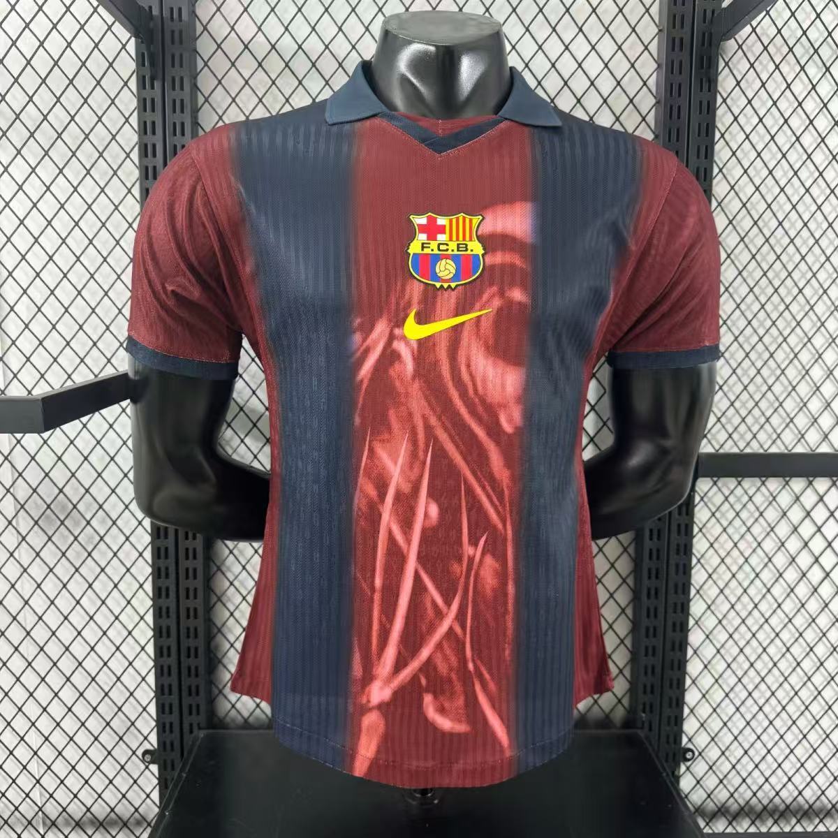 2024/2025 Player Version Barcelona x Travis Scott Collab Joint Retro Jersey 1:1 Thai Quality