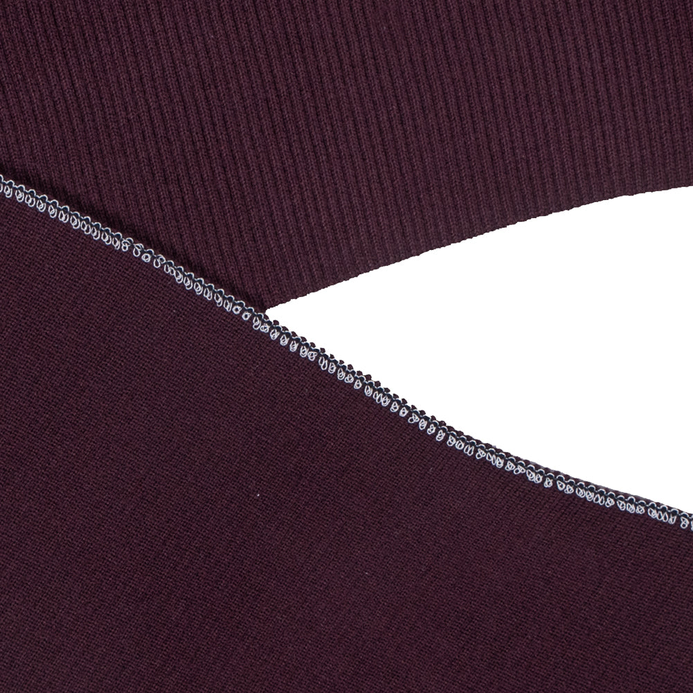 Dark Maroon Heavy Rib Knit Trim - 7
