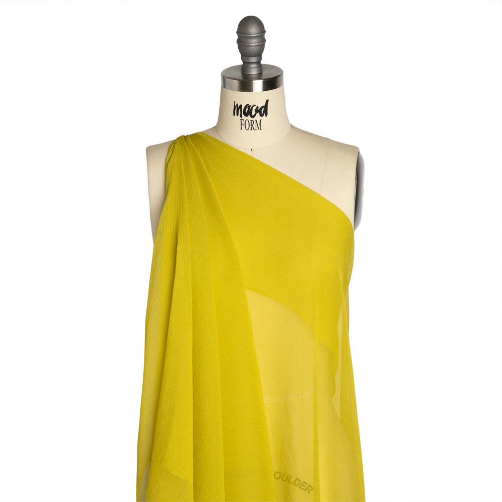 Crinkled Silk Chiffon - Warm Olive - Premium Collection - Joann Fabrics