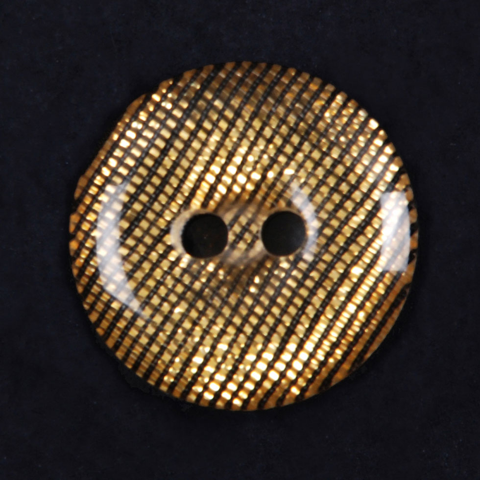 Plastic 2-Hole Button - 32L/20mm - Gold and Black Grid - Joann Fabrics