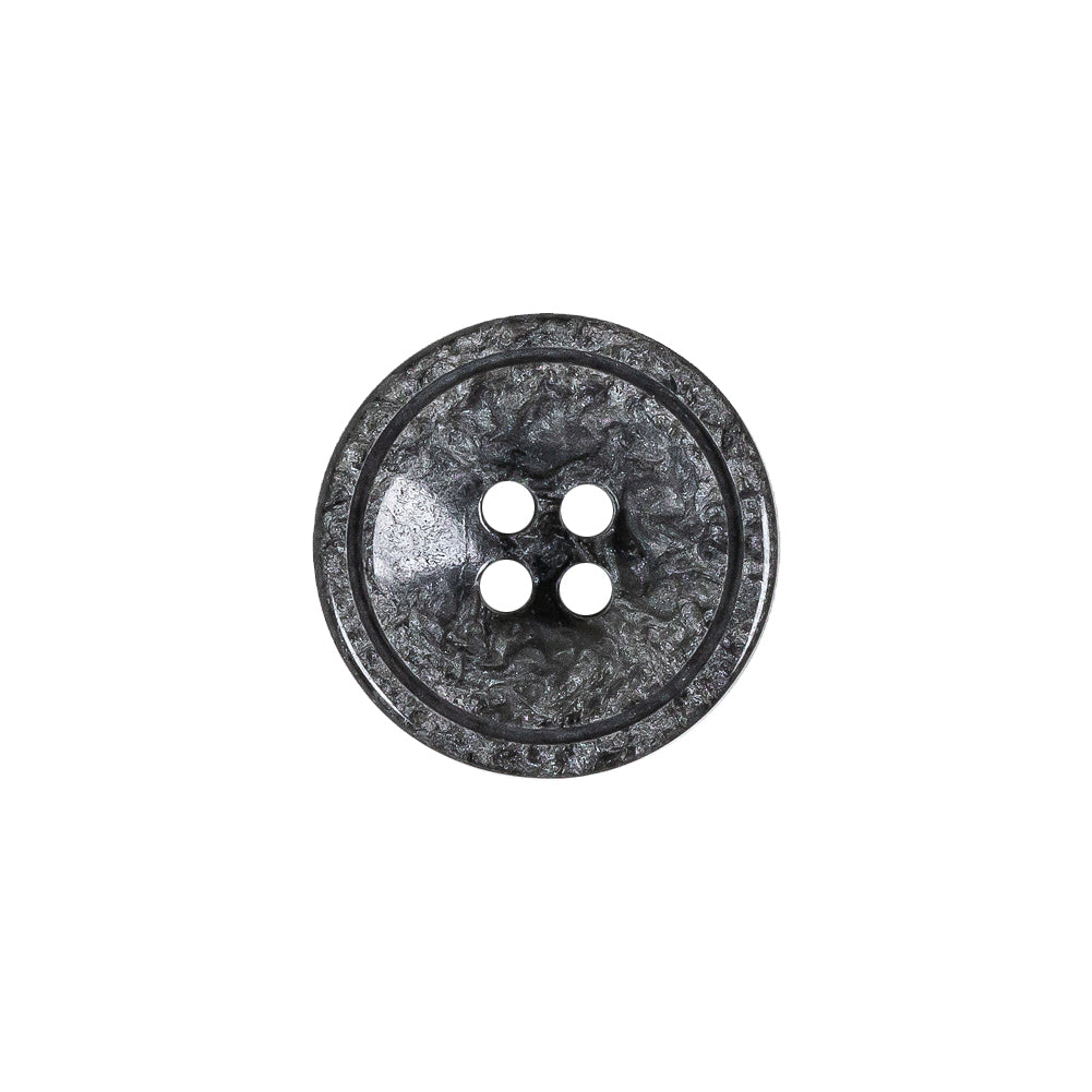 Black and Charcoal Gray Shimmering Swirls 4-Hole Plastic Dish Button - 28L/18mm - Joann Fabrics