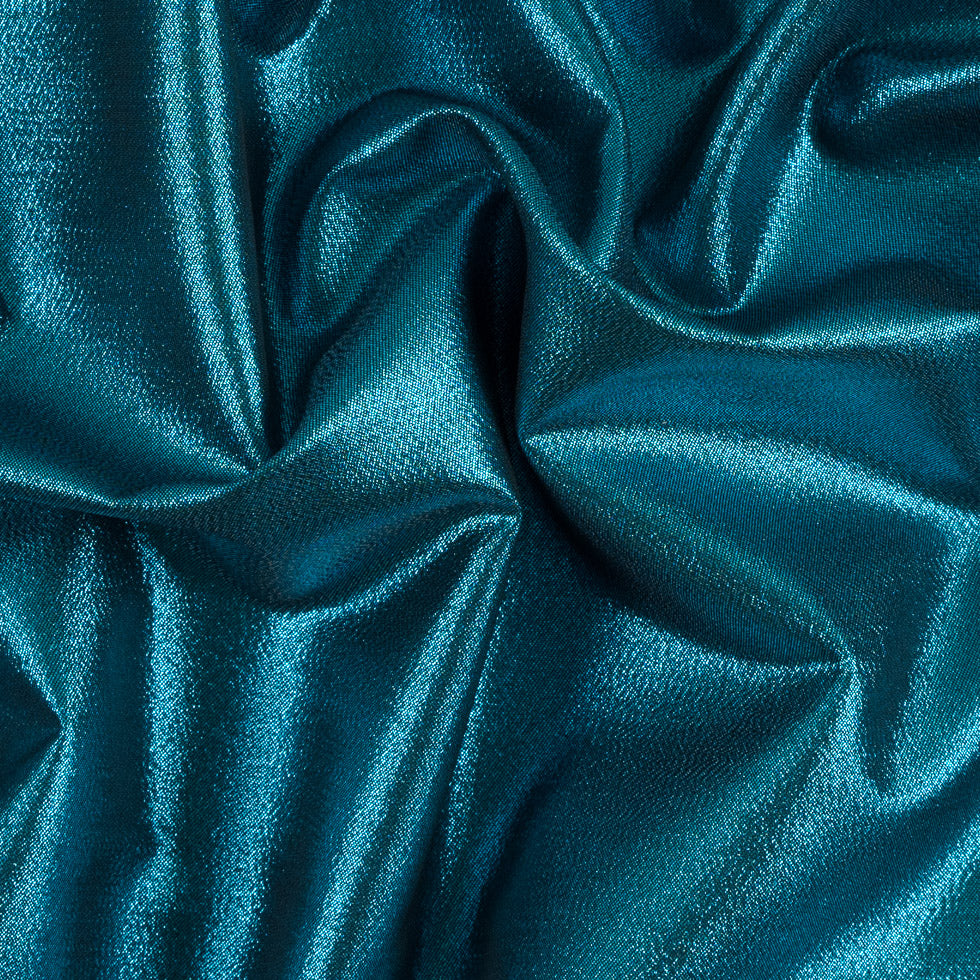 Metallic Polyester Lame - Aqua and Black - Joann Fabrics