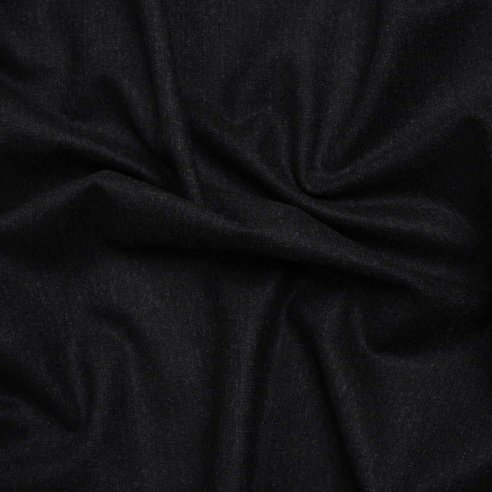 Super 130 Cashmere Suiting Made in Italy - Charcoal and Navy Mottled - Deadstock - Joann Fabrics